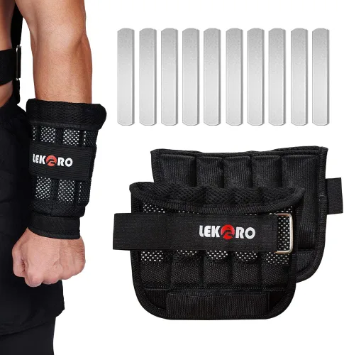 Miniatura 10 de Pesas para muñeca y brazo, pesas ajustables para muñeca, pesas removibles para muñeca y tobillo para hombres y mujeres, para fitness, caminar