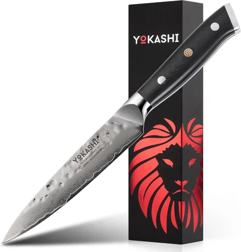 Miniatura 10 de YOKASHI Excalibur Cuchillo de Chef - Cuchillo de cocina de acero alemán duradero de 8 pulgadas - Cuchillo de cocina afilado para picar, rebanar