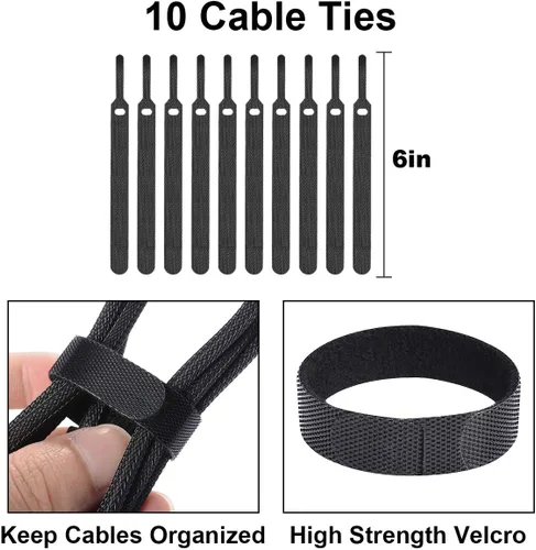Miniatura 8 de Caja organizadora de cables, paquete de 3 cajas organizadoras de cables para escritorio, caja de cables grande, mediana y pequeña para ocultar