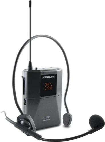 EXMAX EX-938 Micrófono Inalámbrico Auricular Guía Turística Sistema Intérprete Transmisor Transmisor Traductor en su Oído para Traducción Iglesia