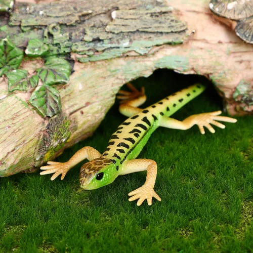 Miniatura 6 de Toddmomy Modelo de lagarto de simulación – Juguete realista de lagarto de plástico de cuatro patas para niños, juguete educativo de reconocimiento