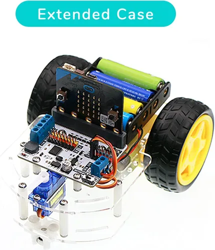 Miniatura 5 de EF ELECFREAKS Microbit Motor:bit 3v/5v Placa de expansión Mini Micro:bit Breakout Board Soporte 2 DC Motor Extend 14-Channel IO Puertos IO Zumbador