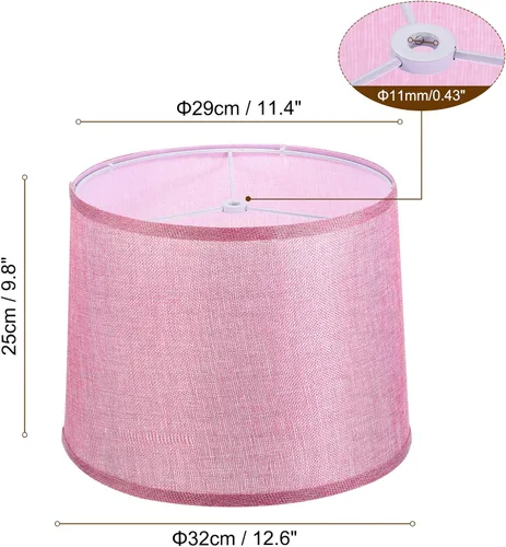 Miniatura 2 de PATIKIL Pantallas para lámparas de mesa de 11.4 pulgadas superior x 12.6 pulgadas inferior x 9.8 pulgadas de alto, pantallas de lámpara de tambor