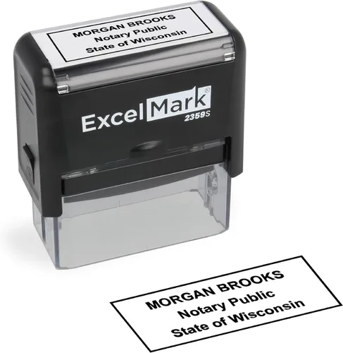 Miniatura 40 de ExcelMark Sello Notarial para los 50 Estados - Sello Oficial del Estado - Texas Negro