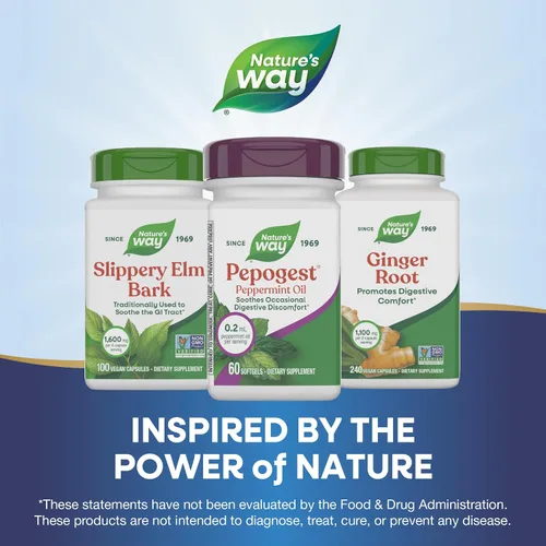 Miniatura 7 de Aceite de hierbabuena Nature's Way Pepogest con cubierta entérica, 60 cápsulas