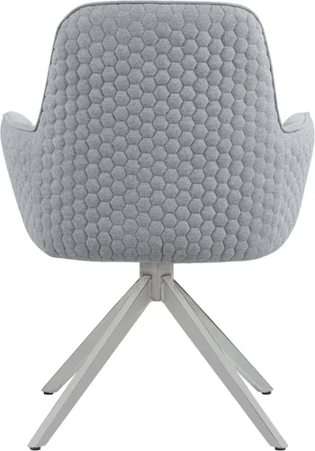 Miniatura 8 de Coaster Home Furnishings - Abby - Silla de comedor de tela - Base giratoria de 360 grados, brazos bajos y respaldo alto, asientos anchos