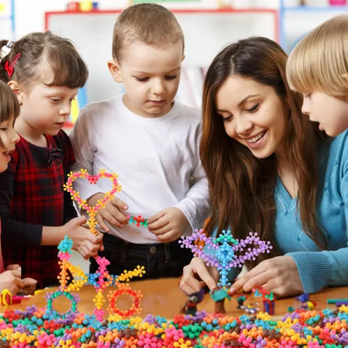 Miniatura 7 de TOMYOU 200 Piezas Bloques de Construcción Niños Juguetes STEM Conjuntos de Discos Educativos Entrelazados de Plástico Sólido para Niños y Niñas