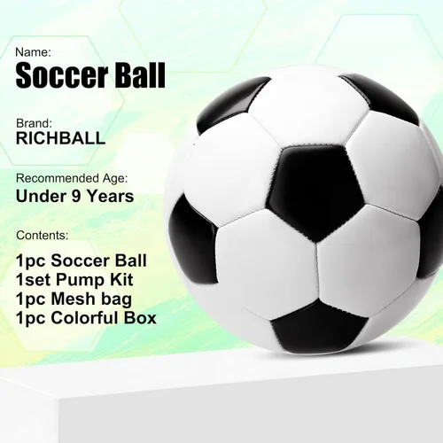 Miniatura 2 de Richball Pelota de fútbol de juguete Blanco y negro