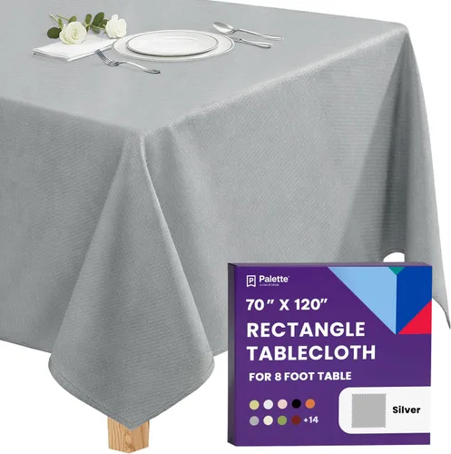 Miniatura 95 de Gee Di Moda - Mantel rectangular de 60 x 84 pulgadas – Mantel rectangular de poliéster lavable para mesa de 5 pies