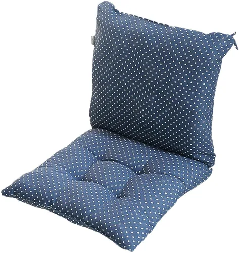 Miniatura 15 de Cojín para silla de respaldo alto, cojines y cojines de silla de alta calidad, cojín de respaldo y asiento con lazos para patio, jardín, oficina