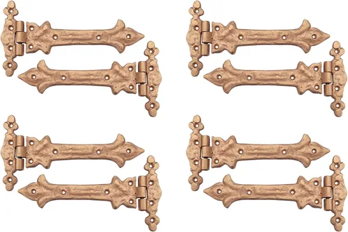 Miniatura 42 de Adonai Hardware Adonijah Bisagra falsa de aluminio para montaje frontal (6.5" x 12 Pack, Negro mate) para puertas de granero, puertas, armarios