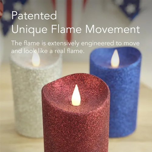 Miniatura 4 de Velas LED sin llama de cera real con control remoto, 3 x 5 pulgadas, llama móvil parpadeante 3D, velas que funcionan