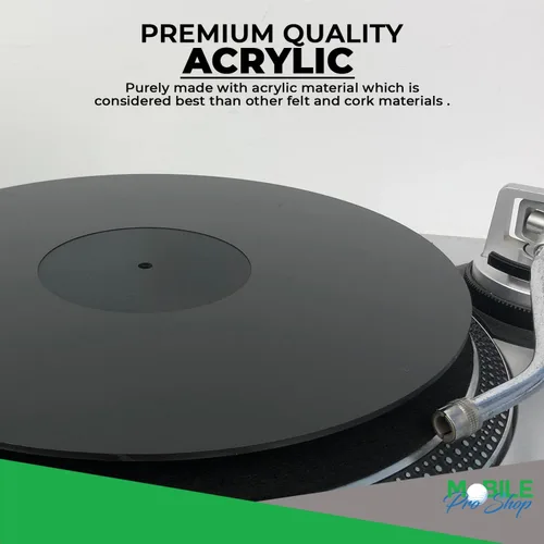 Miniatura 3 de Tapete acrílico para tocadiscos – Tapete acrílico para reproductores de discos de vinilo LP – Mejora la calidad de sonido y proporciona graves más
