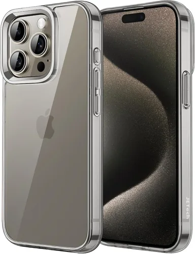 Miniatura 30 de JETech - Funda para iPhone 15 de 15,5 cm, cubierta antiamarilleo a prueba de golpes, parte trasera transparente antiarañazos (negro)