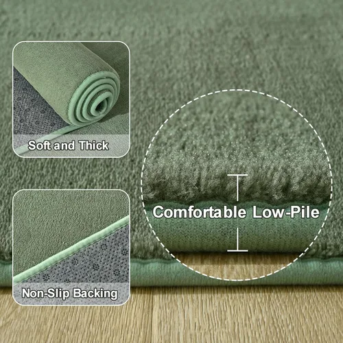 Miniatura 90 de Amearea Alfombras modernas para dormitorio, sala de estar, alfombra de espuma viscoelástica gruesa de 4 x 6 pies, alfombra de espuma viscoelástica