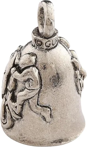 Miniatura 2 de Guardian Bell Good Luck Bell w/Keyring & Black Velvet Bag Motorcycle Bell Lead-Free Pewter Made in USA Trucos de bicicleta deportiva