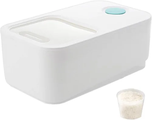 Miniatura 8 de Contenedor hermético de almacenamiento de arroz, contenedor de almacenamiento de arroz, almacenamiento de alimentos secos, tapa de 22 libras, cubo