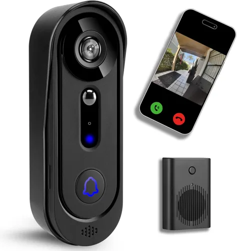 Timbre de puerta con cámara inalámbrica 1080P, timbre de video con timbre, almacenamiento en la nube, visión nocturna, detección de movimiento,