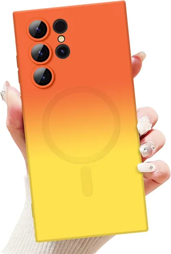 Miniatura 18 de Newseego Funda magnética para Samsung Galaxy S22 5G, funda de silicona líquida suave de lujo, antiarañazos, a prueba de golpes, protector completo