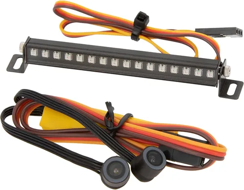 Miniatura 9 de MEUS RACING TRX4M Barra de luz de techo con 16 cuentas, 8 modos de luz para TRX4M Defender Bronco K10 F150 1/18 RC Crawler piezas de actualización