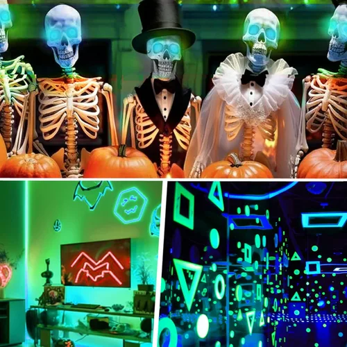 Miniatura 4 de Panel LED flexible, hoja de panel electroluminiscente, cinta EL cortable, suave para máscara de ojos, cosplay, decoración de fiesta, azul claro