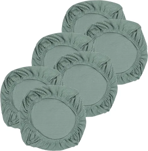 Miniatura 15 de Yikko - Fundas elásticas de jacquard con licra suave, con textura de grano de maíz, para sillas, aptas para oficina, comedor, bar, fundas