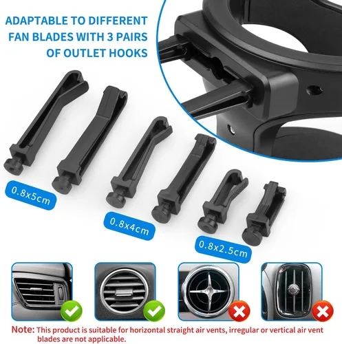 Miniatura 5 de QIIYCCE Portavasos para automóvil, expansor de portavasos para rejillas de ventilación de automóvil, soporte para cenicero de automóvil, adecuado