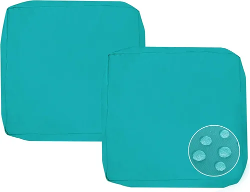Miniatura 38 de Sqodok - Fundas para cojines de patio de 18x18, fundas impermeables para cojines de exterior de repuesto, 2 unidades, fundas de asiento para cojines