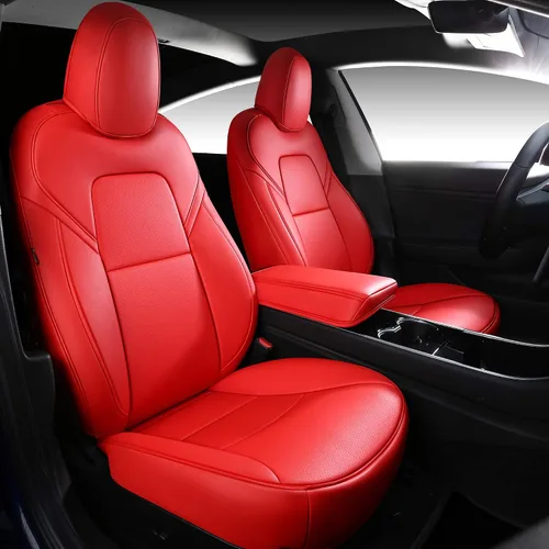 Miniatura 32 de Funda INCH EMPIRE para asiento de coche, ajuste personalizado para Tesla Model 3, protector de cojín de asiento de cuero sintético para 2017 2018