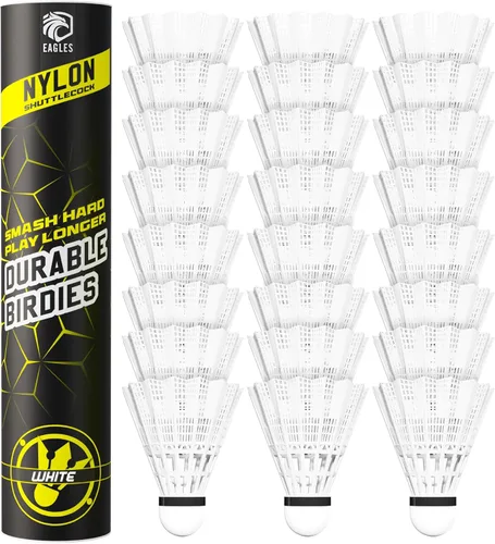 Miniatura 9 de EAGLES Volantes de bádminton - Volantes de bádminton de nylon para entrenamiento de bateo de sóftbol/béisbol - Paquete de 24, 12 o 6 volantes