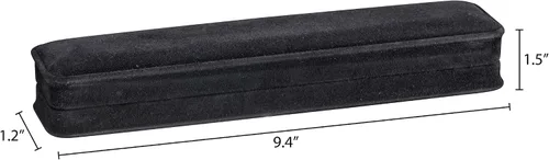 Miniatura 11 de Caja de pendientes de terciopelo negro, paquete de 2, gamuza de lujo rica, elegante estuche de aretes de diamante, con interior de terciopelo negro