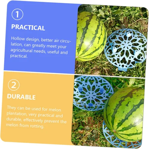 Miniatura 4 de Yardwe Moisés 3pcs Sandía Bandeja Plástico Melones Marco Jardín Sandía Soporte