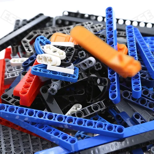 Miniatura 5 de TEESE Juego de 282 piezas de vigas técnicas con minifigura de helicóptero rotor y separador de ladrillos, compatible con piezas técnicas