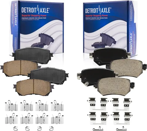 Miniatura 22 de Detroit Axle - Kit de freno delantero para Honda Element 2002-2004 CR-V 2003-2011 Pinza de freno de disco lateral del pasajero con soporte Pastillas