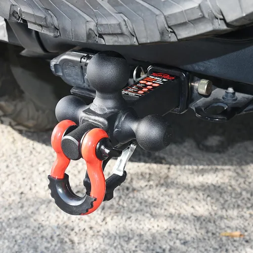 Miniatura 4 de TOPTOW Enganche de remolque de tres bolas con bolas de enganche triple negro mate de 1-7/8 pulgadas, 2 pulgadas, 2-5/16 pulgadas, multiajuste