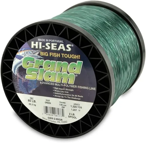 Miniatura 25 de HI-SEAS Grand Slam - Sedal de pesca de monofilamento, fuerte y resistente a la abrasión, en agua dulce y salada transparente, rosa, verde, azul Azul