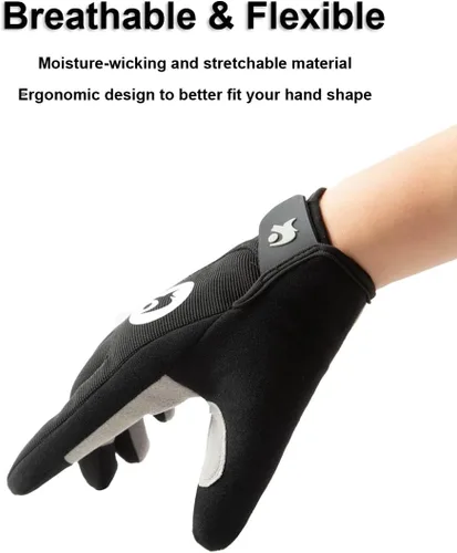Miniatura 4 de SUJAYU Guantes de ciclismo de dedo completo, guantes de bicicleta de montaña, guantes de carreras, guantes de mtb, guantes de ciclismo para hombres