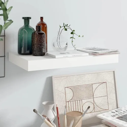 Miniatura 174 de Estantes flotantes de pared, juego de 4 estantes decorativos para montar en la pared, estante colgante con soportes invisibles para decoración