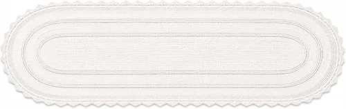 Miniatura 46 de Royal Blaze Tapete de baño de algodón rojo, reversible, pequeño ovalado de 18 x 26 pulgadas, lavable y decorativo