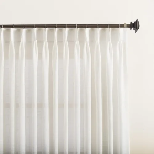 Cortinas traslúcidas de 45 pulgadas de largo, paneles de cortinas plisadas semi plisadas color crema, 26 pulgadas de ancho x 45 pulgadas de largo,