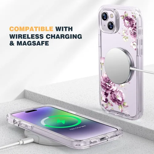 Miniatura 462 de Diaclara Funda diseñada para iPhone 16, mejorada [protección completa de la cámara], carcasa resistente de cuerpo completo con protector de pantalla