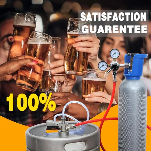Miniatura 8 de PERA Kit de conversión de cerveza de un solo grifo, kit de Kegerator de montaje en puerta con regulador de CO2 CGA320, acoplador de barril Sankey D