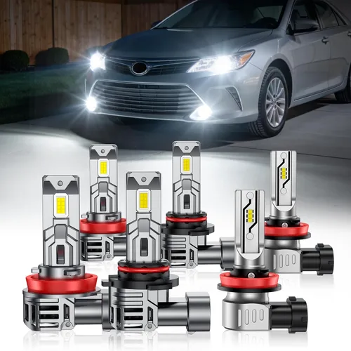 Miniatura 9 de SEALIGHT Compatible con Ford F250 F350 F450 F550 XL XLT Super Duty 2023-2025 Kit de bombillas antiniebla de haz alto/bajo, 92000 lúmenes, 800%