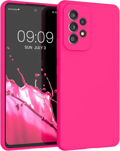 Miniatura 296 de kwmobile Funda Compatible con Samsung Galaxy A14 5G - Funda de teléfono de TPU y silicona con acabado suave - Verde Lima