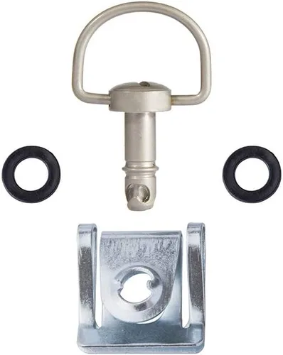 Miniatura 2 de MOTO4U otorcycle - Sujetadores de carrera de liberación rápida con anillo en D tipo C de 0.555 pulgadas, plateado mate (paquete de 10)