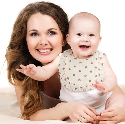 Miniatura 7 de Geyoga 12 baberos de muselina para bebé, baberos de dentición unisex, baberos ajustables para baba, baberos de tela de alimentación para bebés