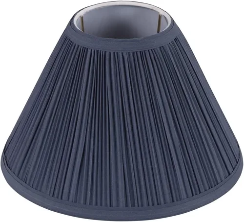 Aspen Creative 59175, pantalla para lámpara Empire Uno, azul piedra, 10,2 cm de diámetro superior x 25,4 cm de diámetro inferior x 17,8 cm de altura