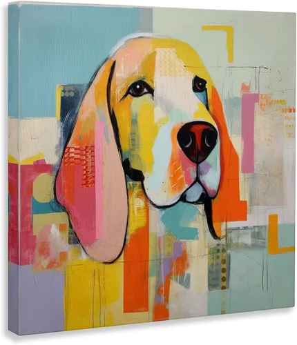 Miniatura 3 de Stupell Industries Lienzo de retrato abstracto de perro por Irena Orlov