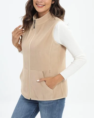 Miniatura 3 de Xeoxarel Chaleco de forro polar para mujer con 6 bolsillos (XS-2XL)