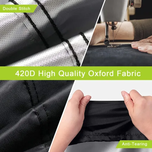 Miniatura 4 de Cubierta rectangular para fogata, impermeable, para mesa de fuego de gas propano al aire libre, 28 pulgadas de largo x 28 pulgadas de ancho x 24
